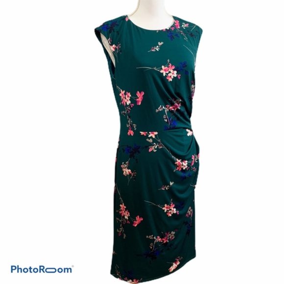 eliza j green floral dress